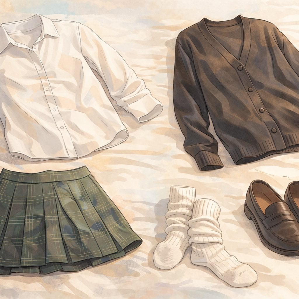 Photoreal Girl Wearing a Real-Fabric Anime Uniform(2)