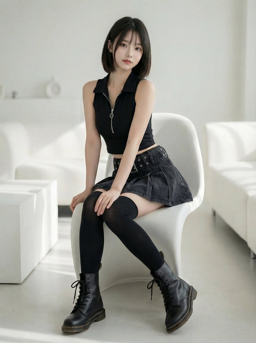 Photoreal Girl Wearing a Real-Fabric Anime Uniform(3)
