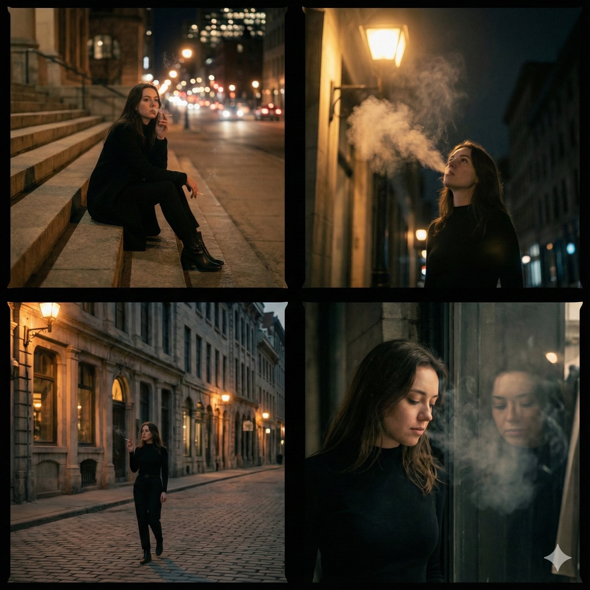 Cinematic City Walk Photo Collage