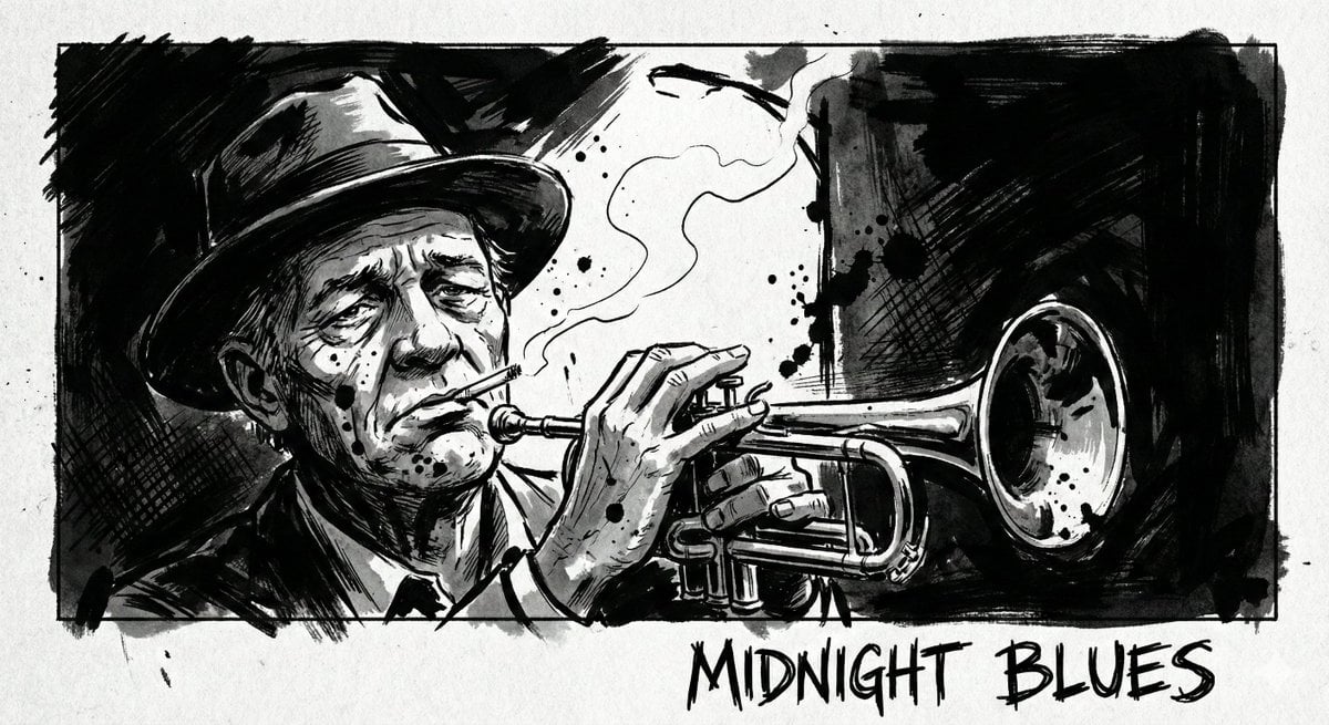 High-Contrast Ink Noir Portrait with Controlled Splatter(4)