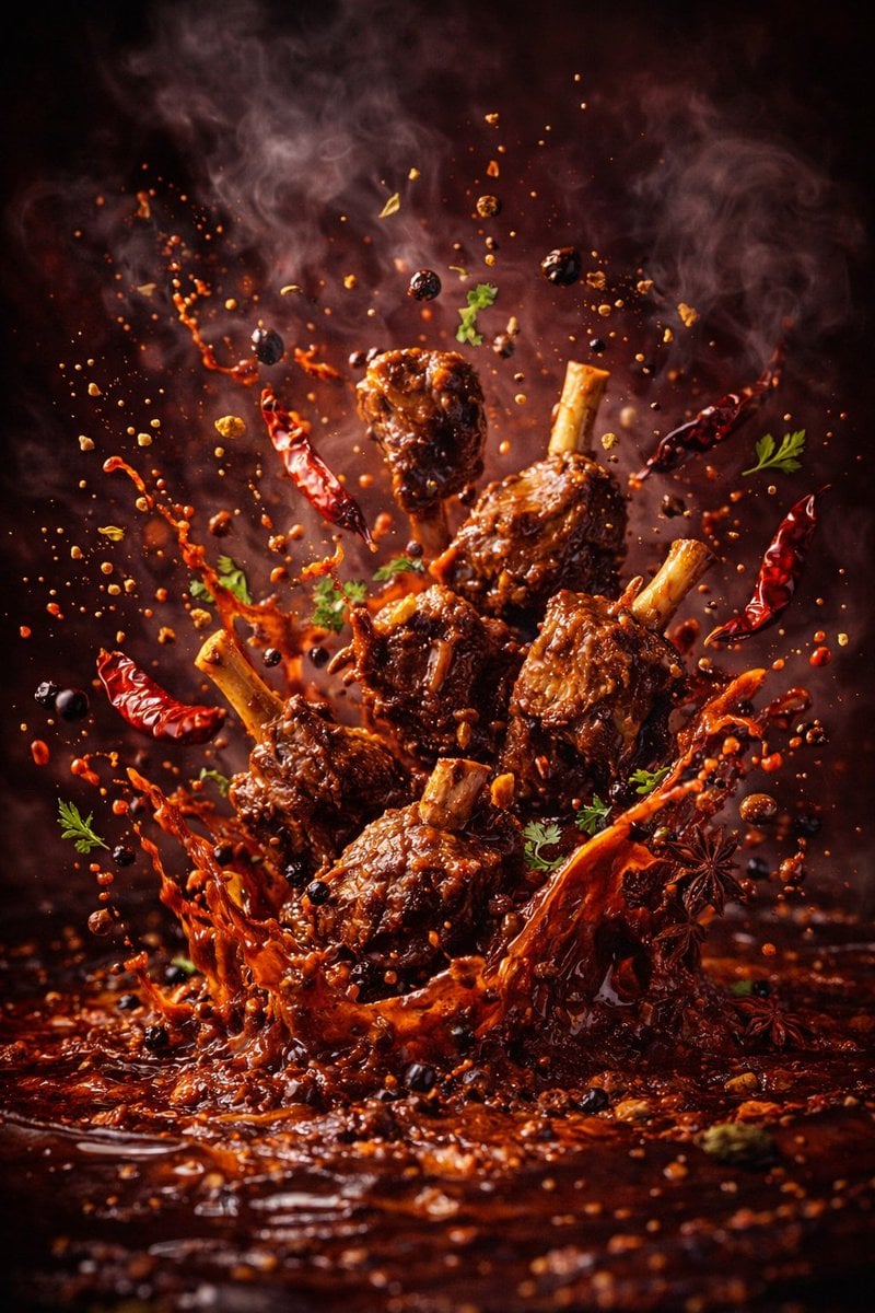 Cinematic Mid-Air Spiced Feast Explosion(2)