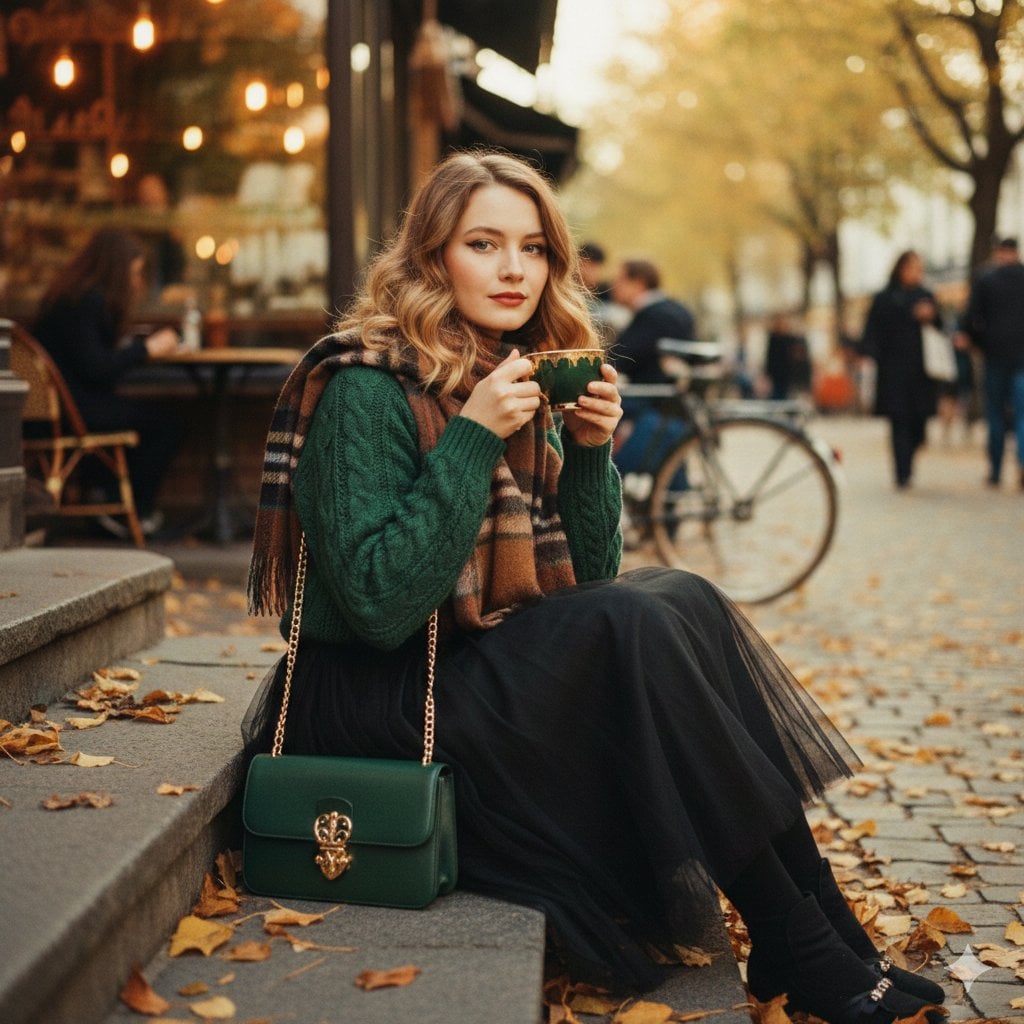 1970s Café Fashion Editorial Portrait(2)