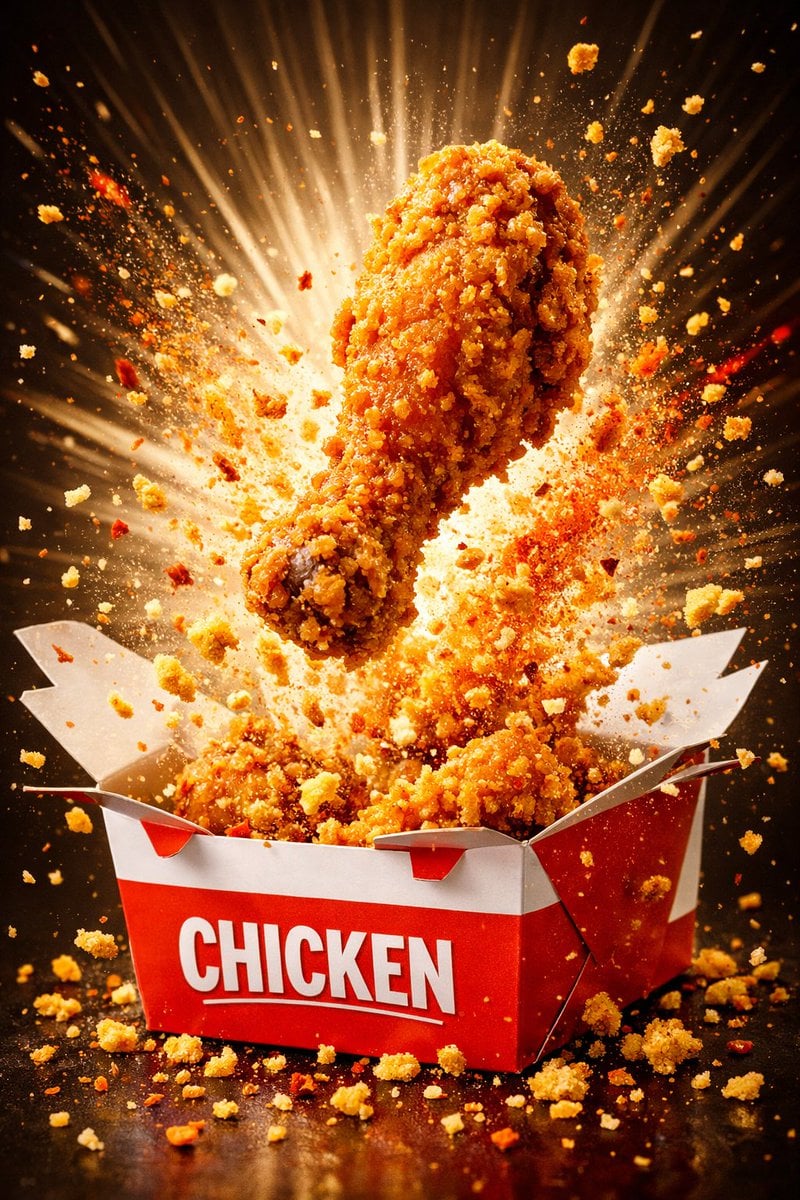 Hyper-Visual Fried Chicken Action Series(3)