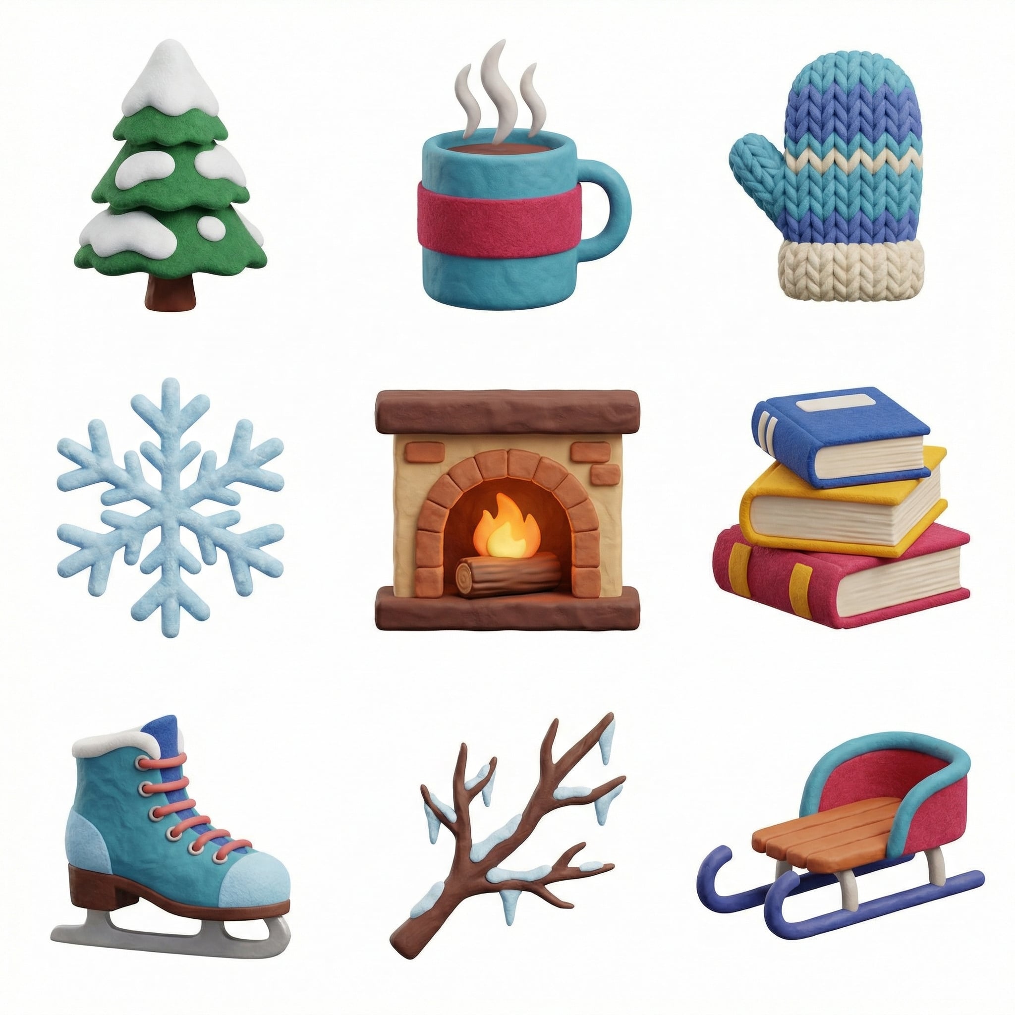 Colorful 3D Themed Icon Grid Collection(3)