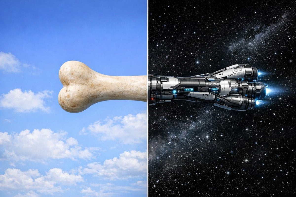 Photoreal Bone-to-Spacecraft Split Concept Art(3)