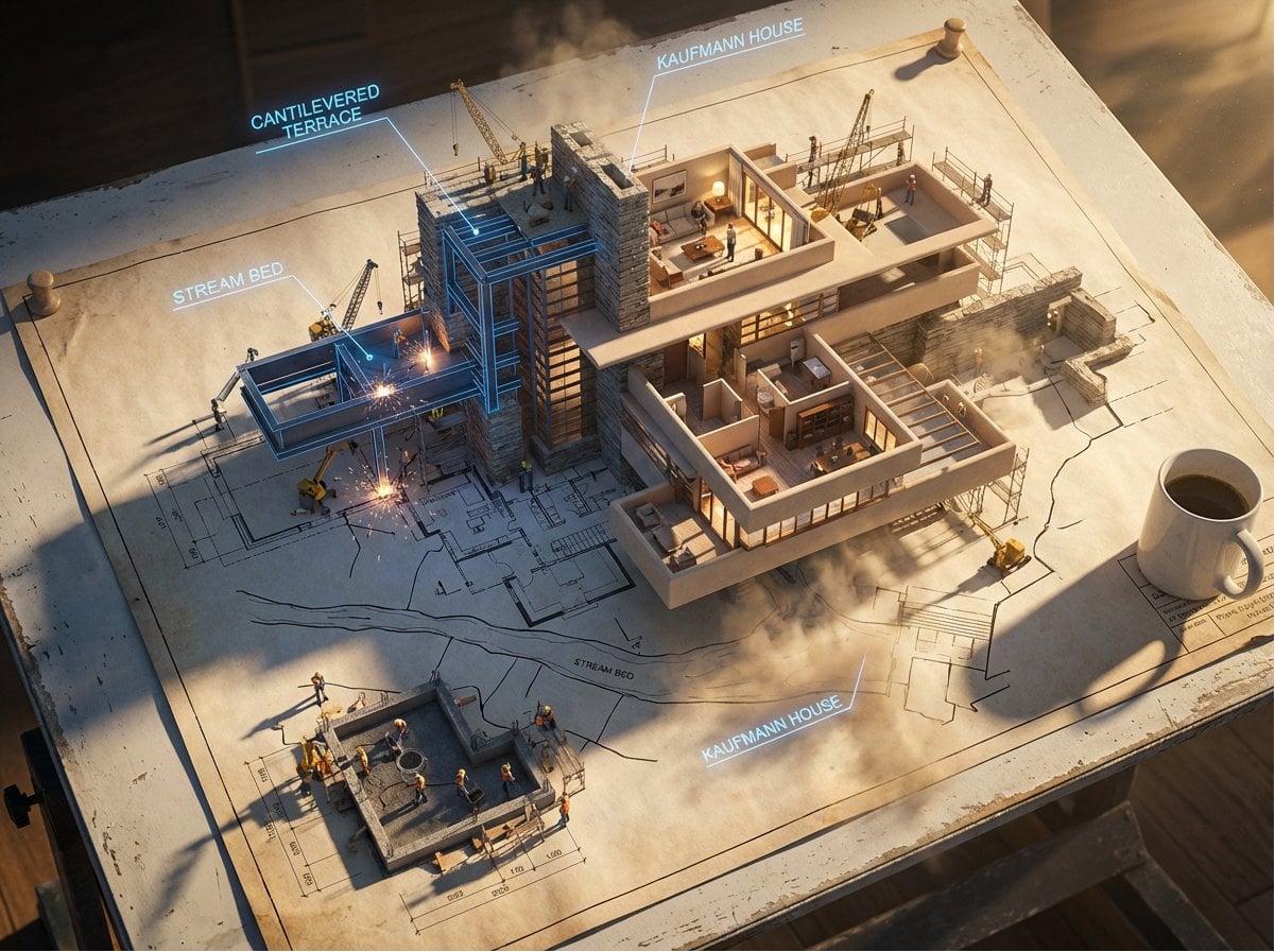 Photoreal 3D Architectural Blueprint Construction Scene(4)