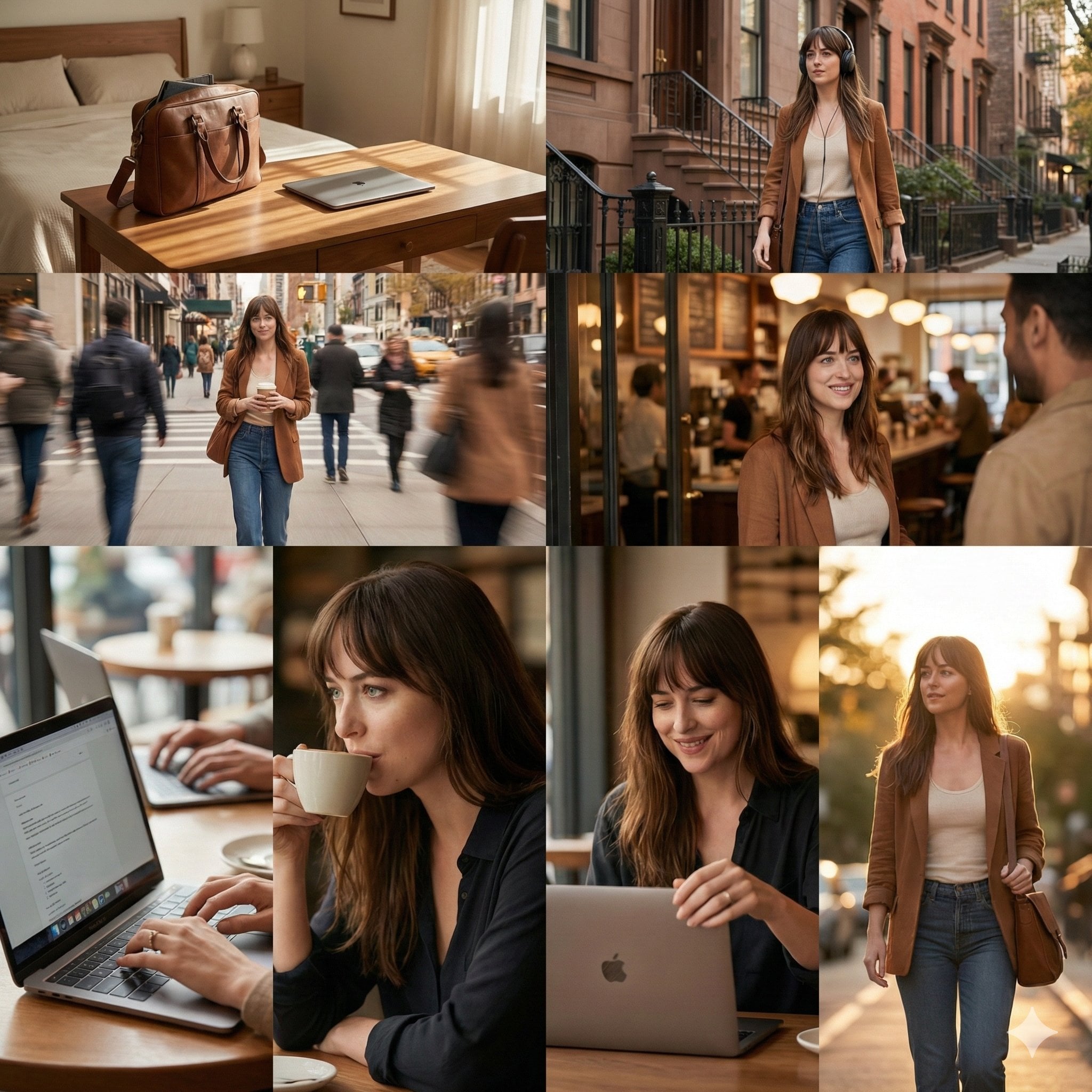 Cinematic Lifestyle Collage of One Girl’s Day
