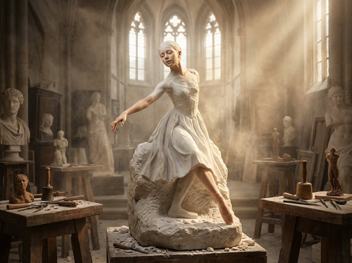 Awakening Marble Sculpture in a Renaissance Workshop