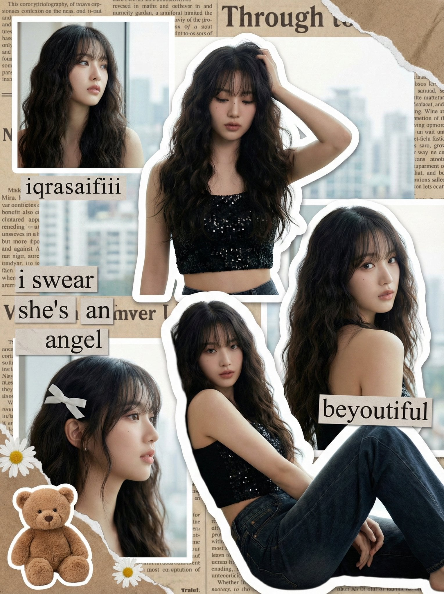 K-Pop Idol Digital Scrapbook Fan-Edit Collage