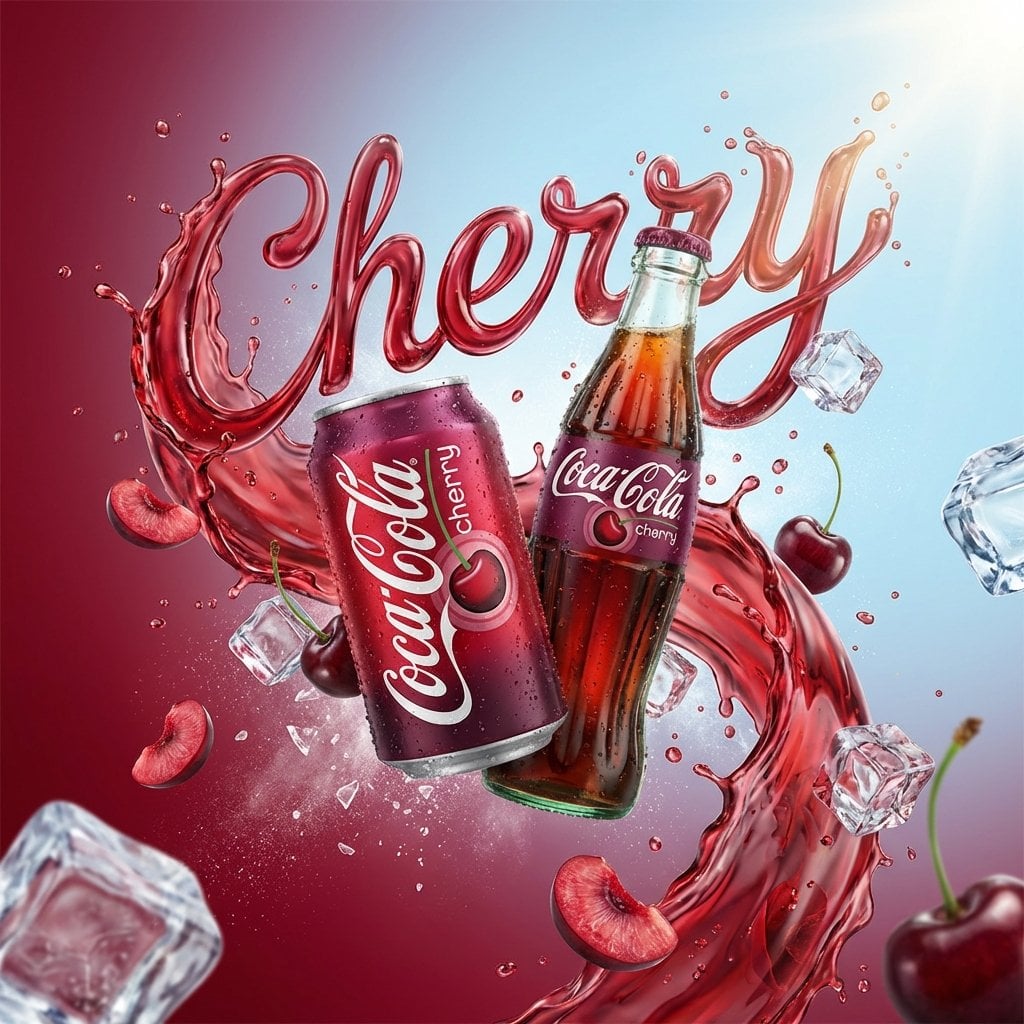 Floating Drink Can Ad with Liquid Typography(2)