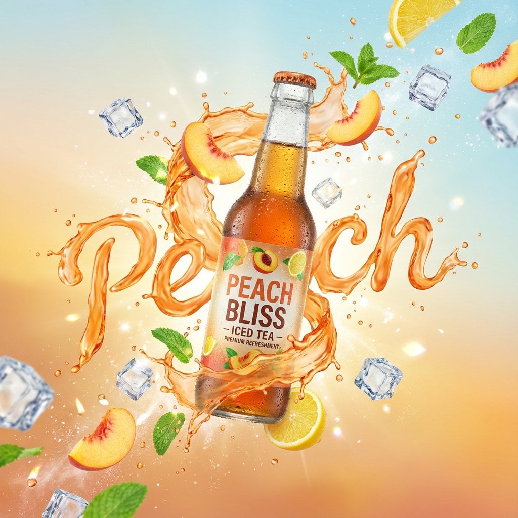 Floating Drink Can Ad with Liquid Typography(3)