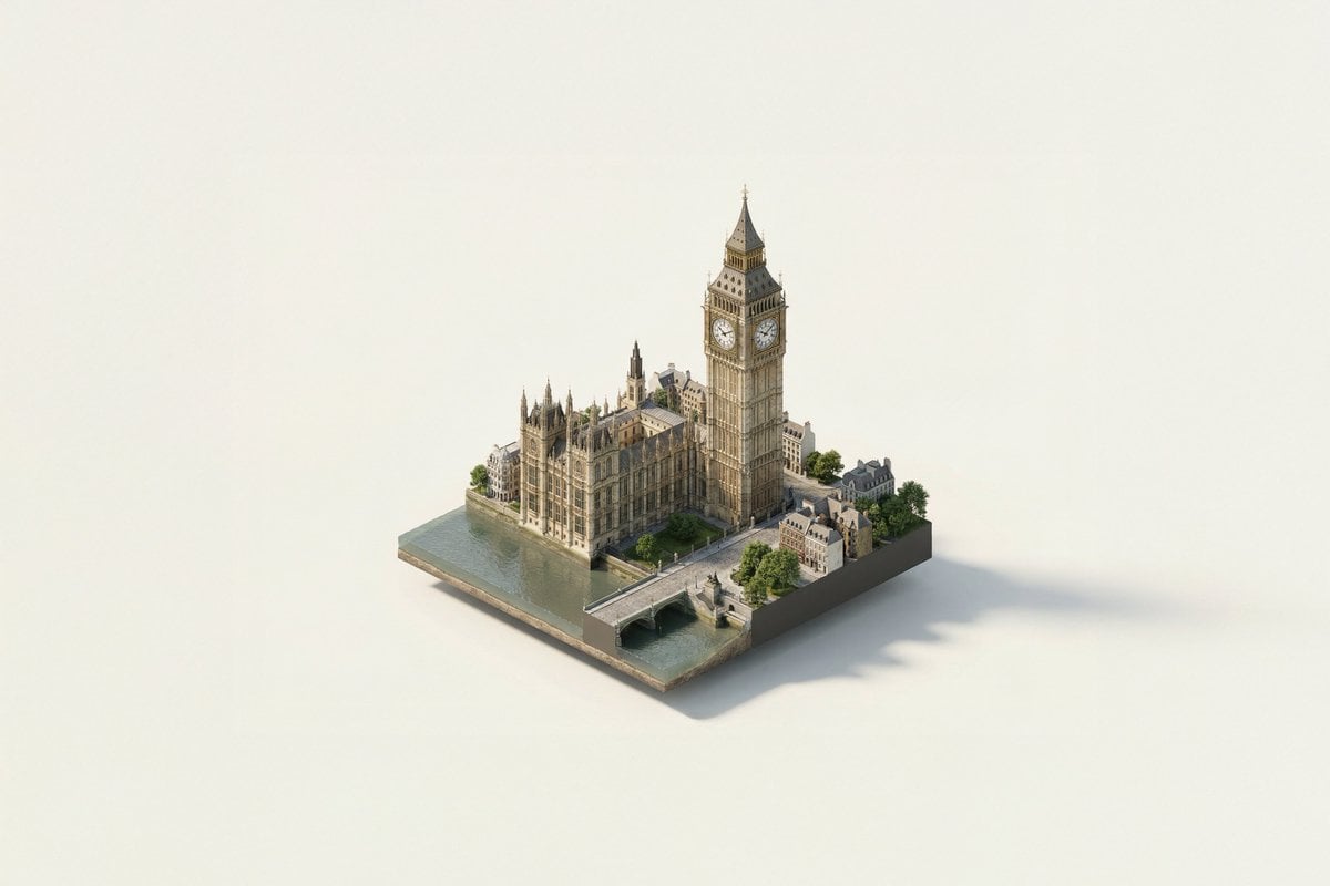 Miniature Landmark Isometric Diorama 3D Render(4)