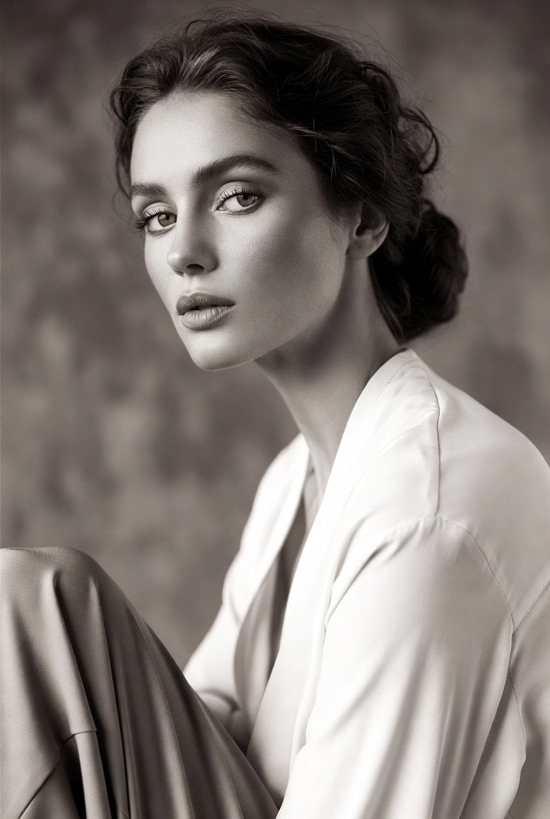 Black and White Editorial Fashion Portrait (3)