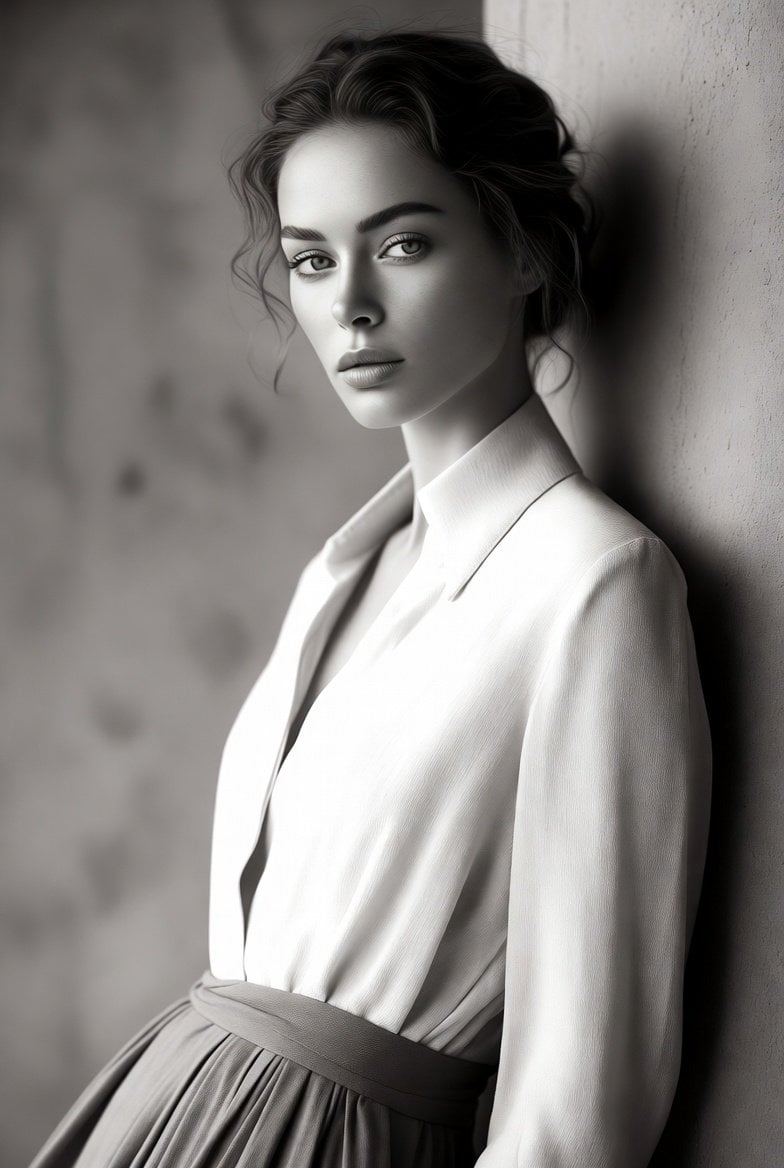 Black and White Editorial Fashion Portrait (4)