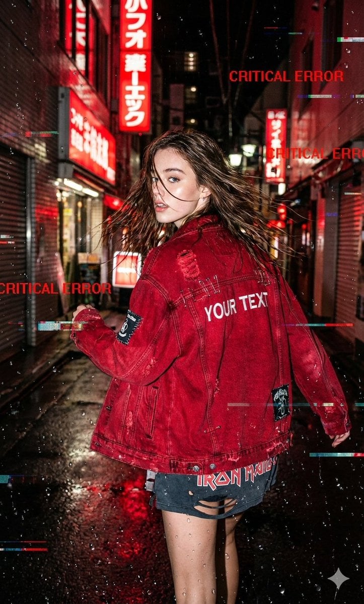 Neon Rain Street-Style Fashion Shot