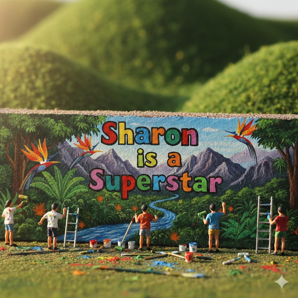 Miniature Diorama of Youth Figurines Painting an Eco Mural(4)