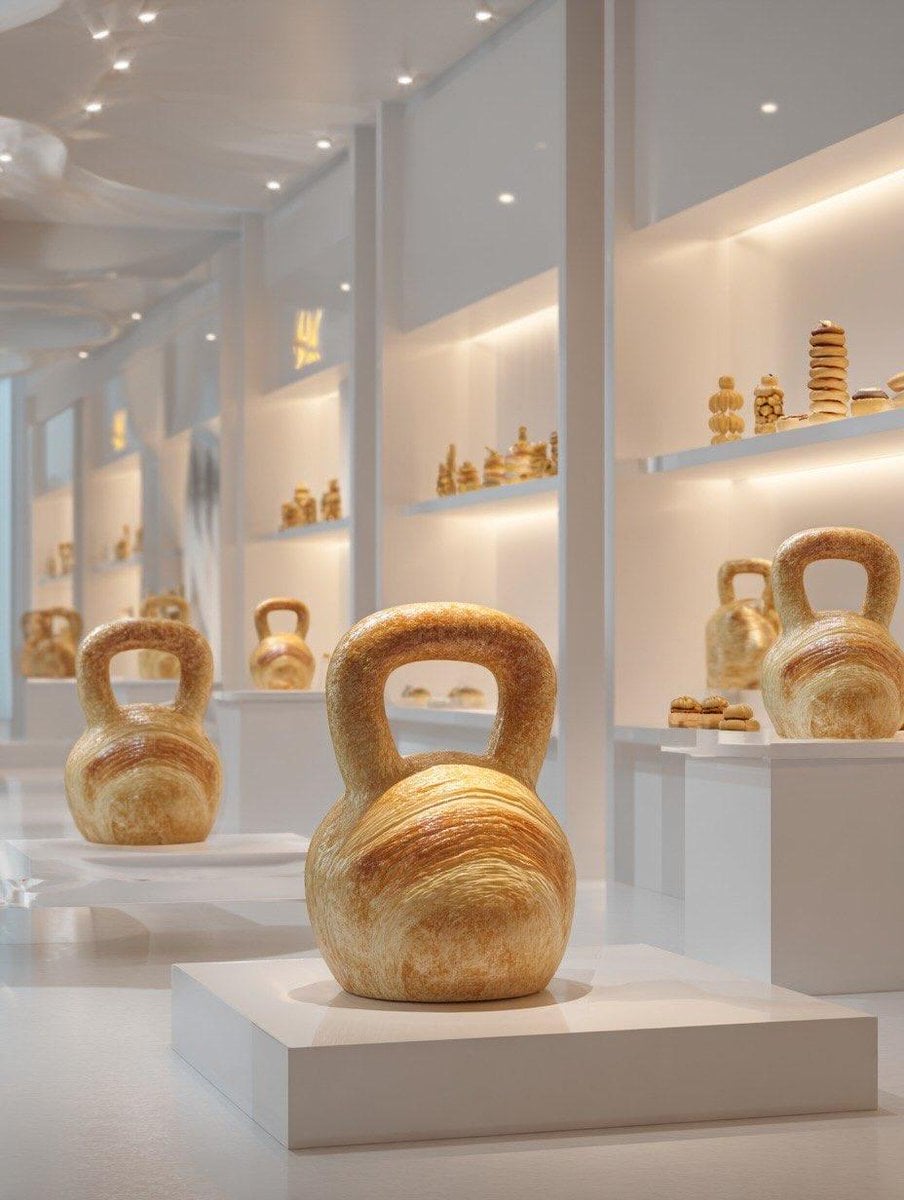 Croissant Sports Sculpture in a White Art Gallery (3)