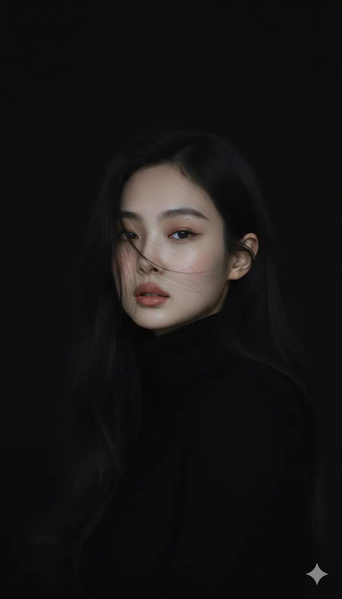 Moody Cinematic Portrait in a Black Turtleneck(2)