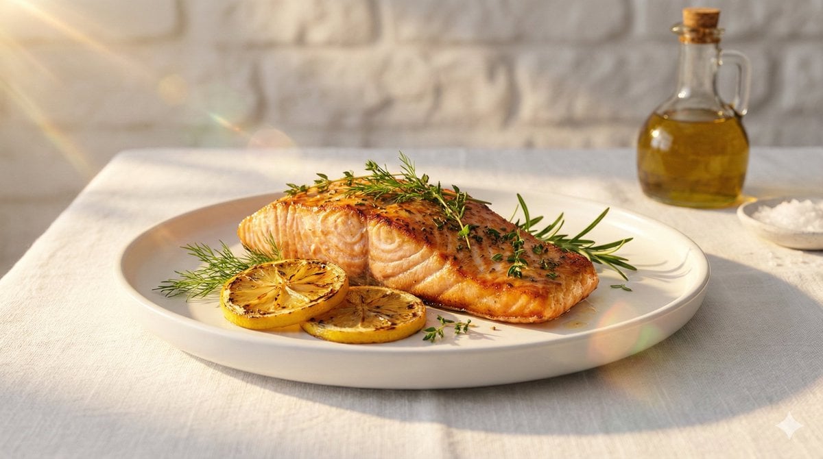 Golden Hour Food Hero Shot on Minimal White Set(2)