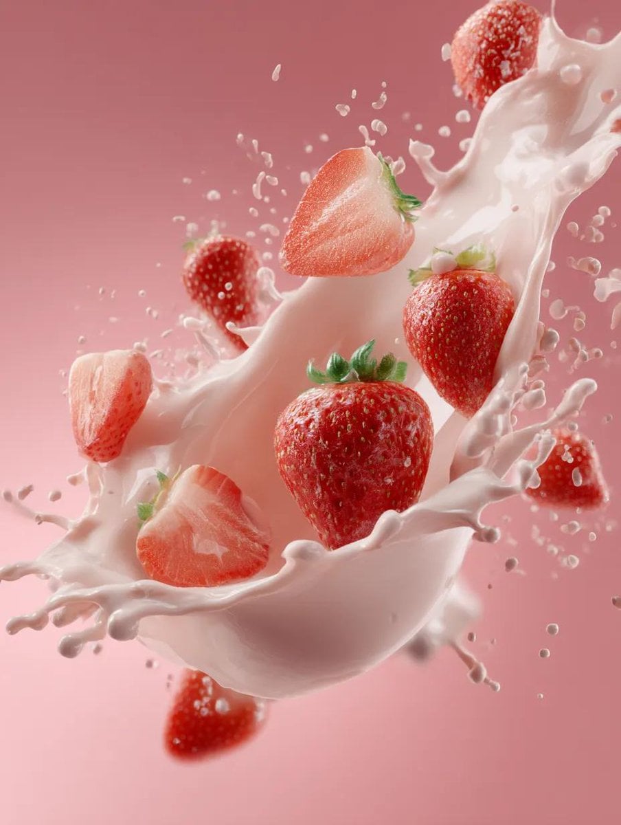 Orange Slices Falling Into Milk Splash (3)
