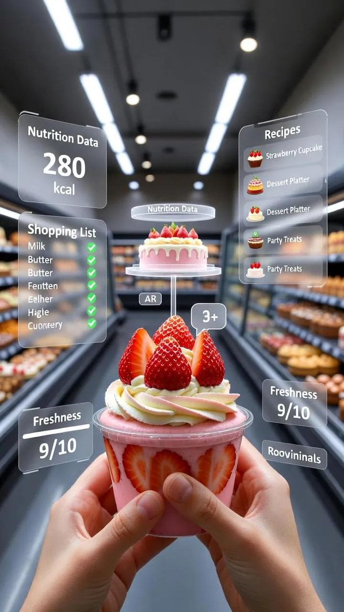 Mixed Fruit Jam Jar with AR Shopping Overlay