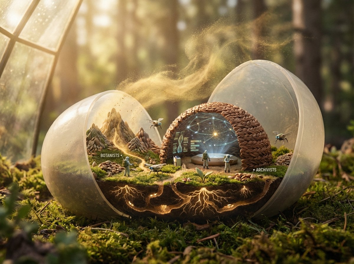 Opened Object with a Miniature Living Landscape (3)