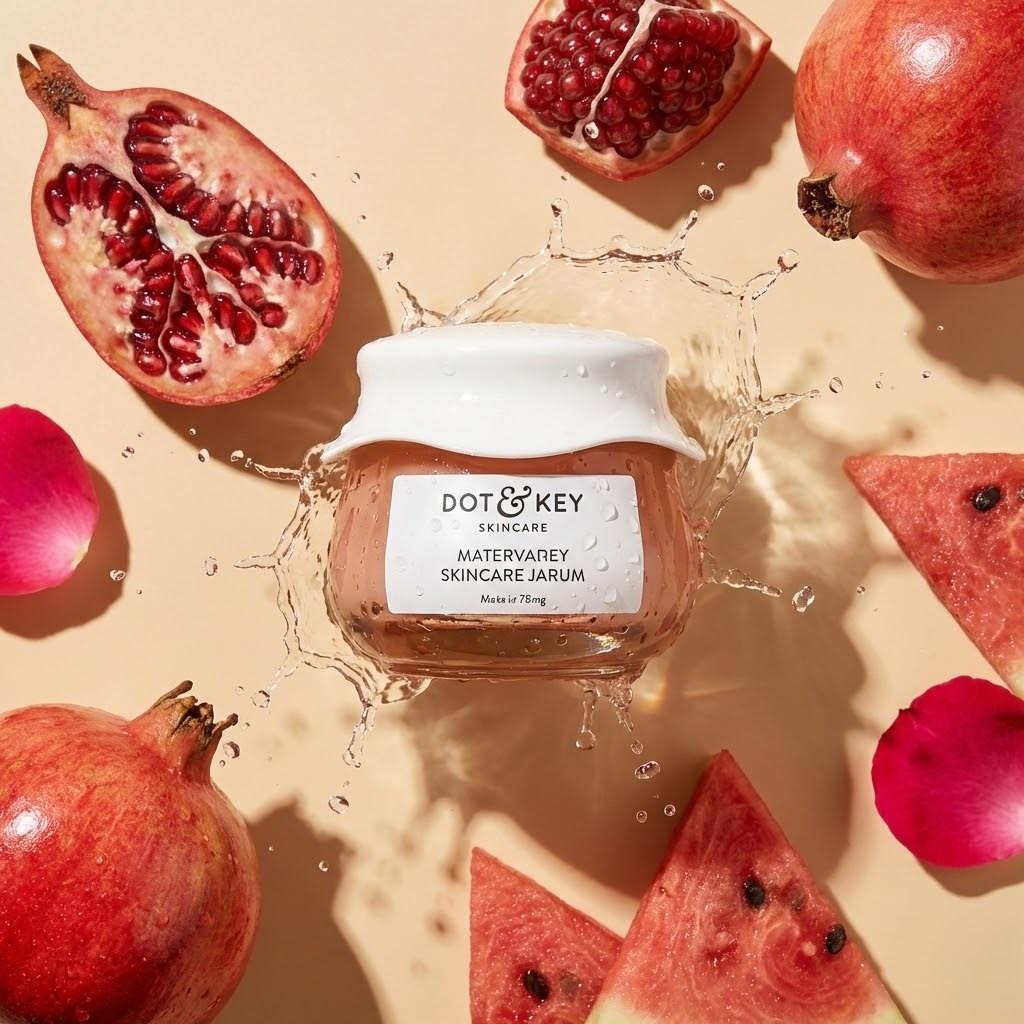 Skincare Product Flat Lay with Fresh Ingredients(2)