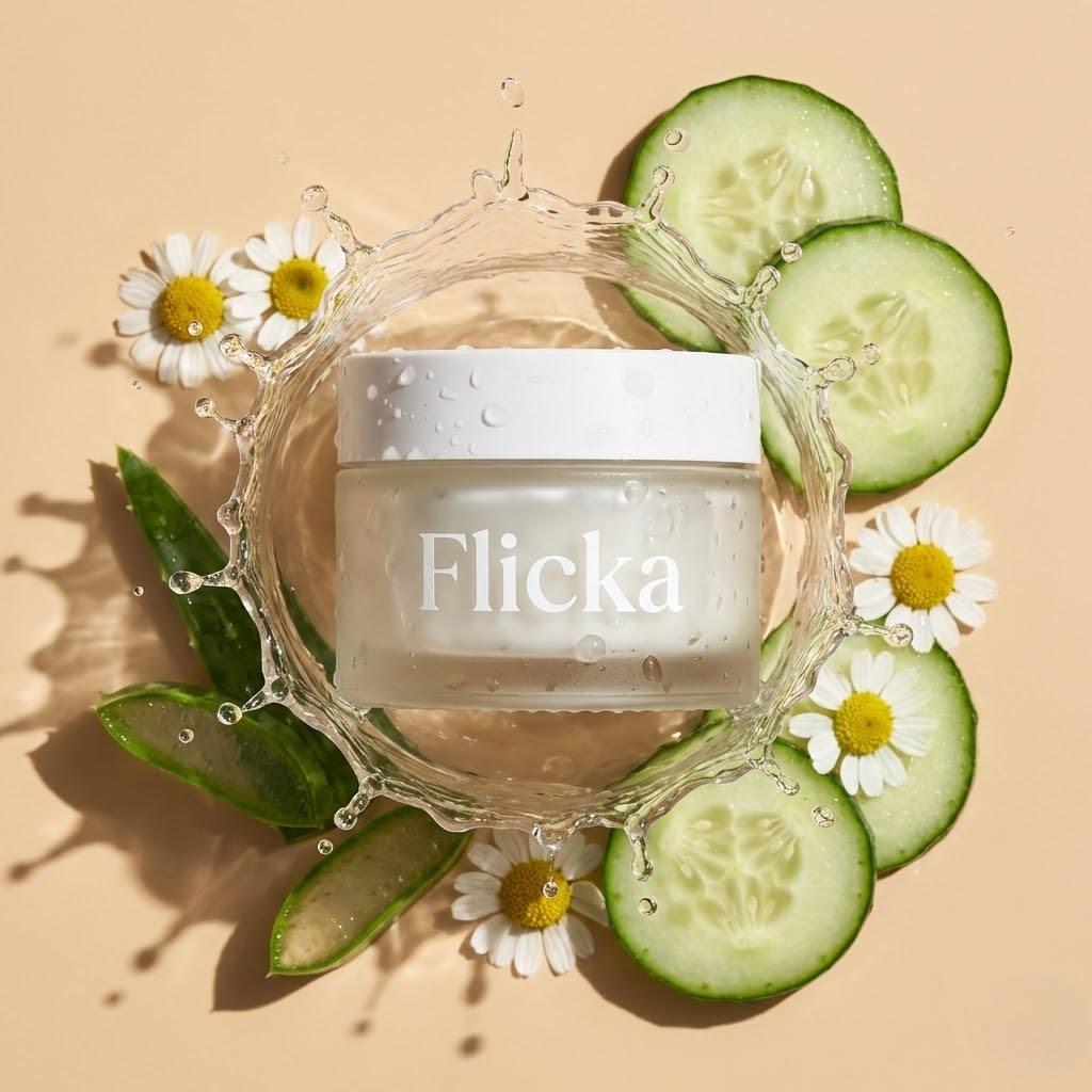 Skincare Product Flat Lay with Fresh Ingredients(3)