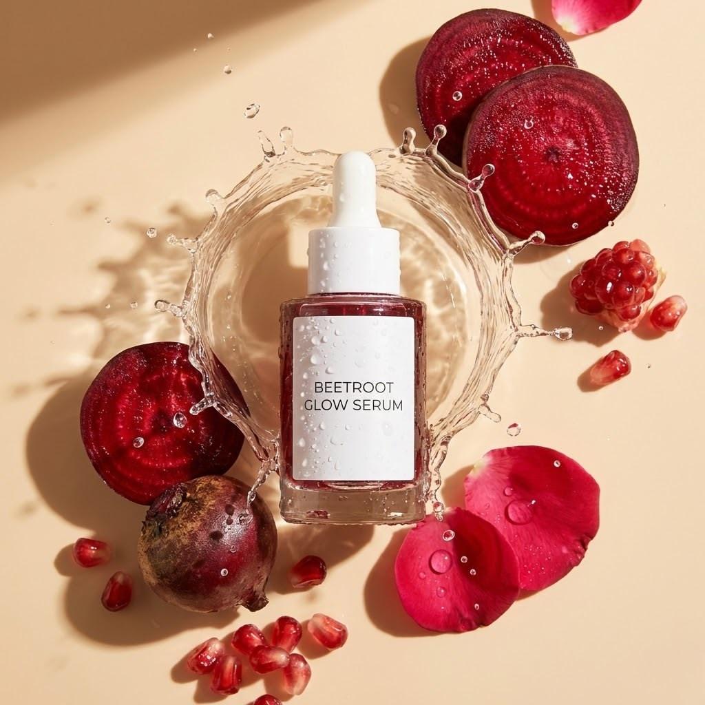 Skincare Product Flat Lay with Fresh Ingredients(4)