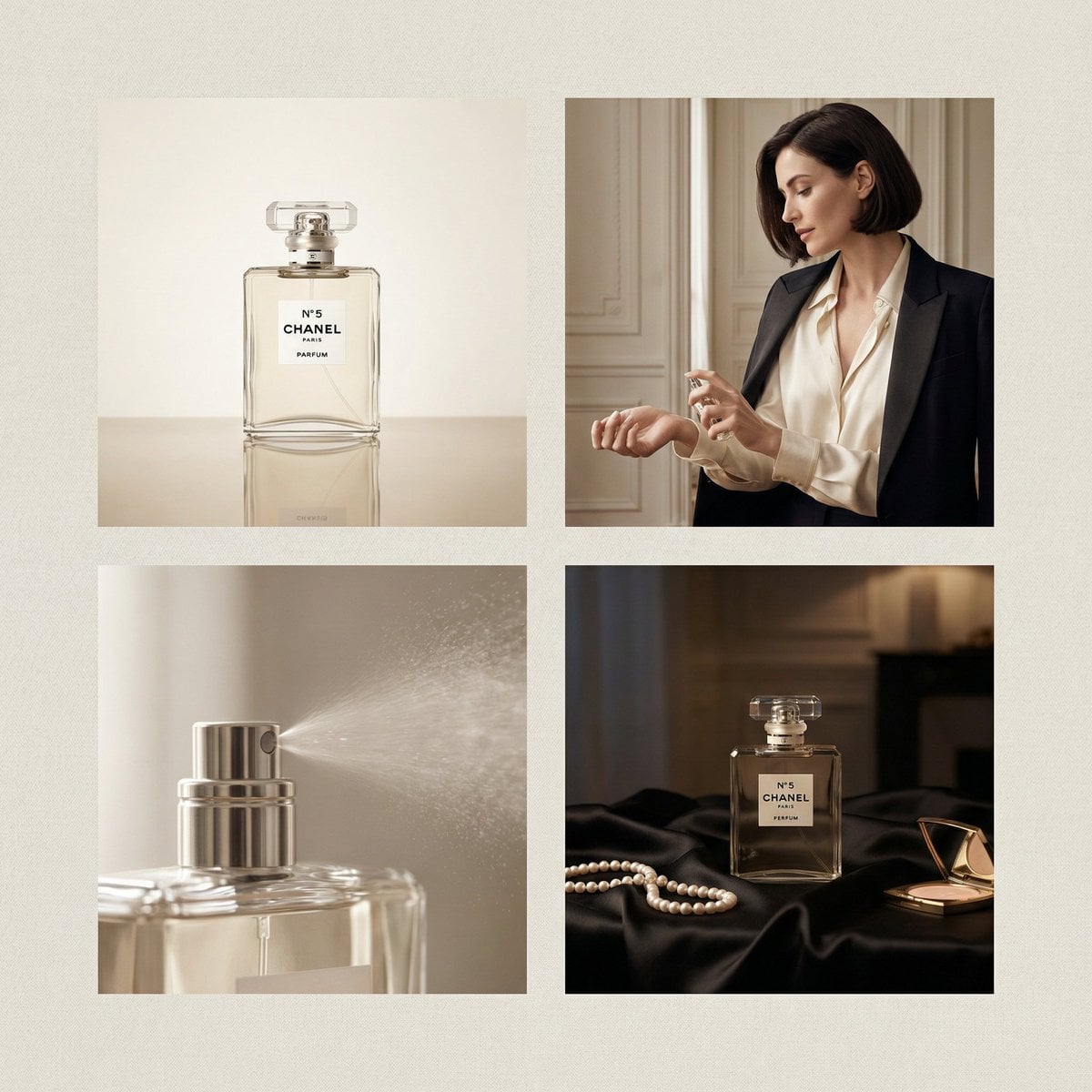 Chanel Perfume 2×2 Luxury Advertising Grid