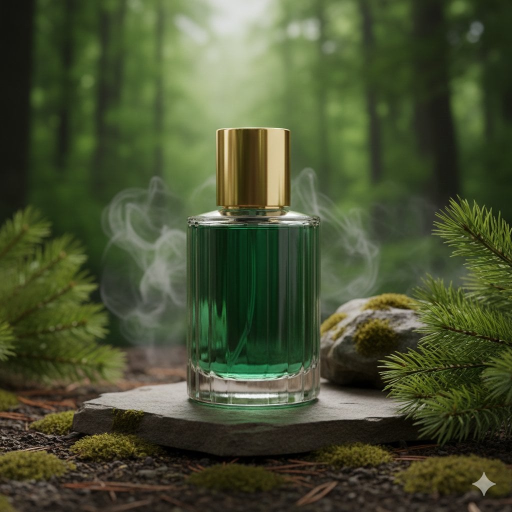 Luxury Perfume Product Shots in Forest and Water Scenes(4)