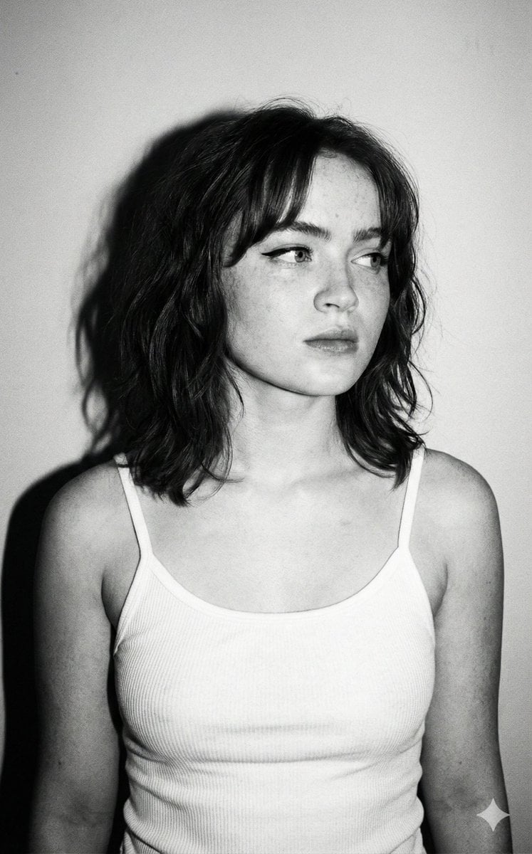 Georgina Rodríguez Black and White Flash Portrait(3)