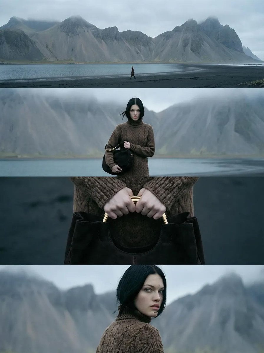 Nordic Fashion Editorial in Stacked Film Frames