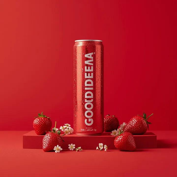 Red Sparkling Water Can Product Photo(2)