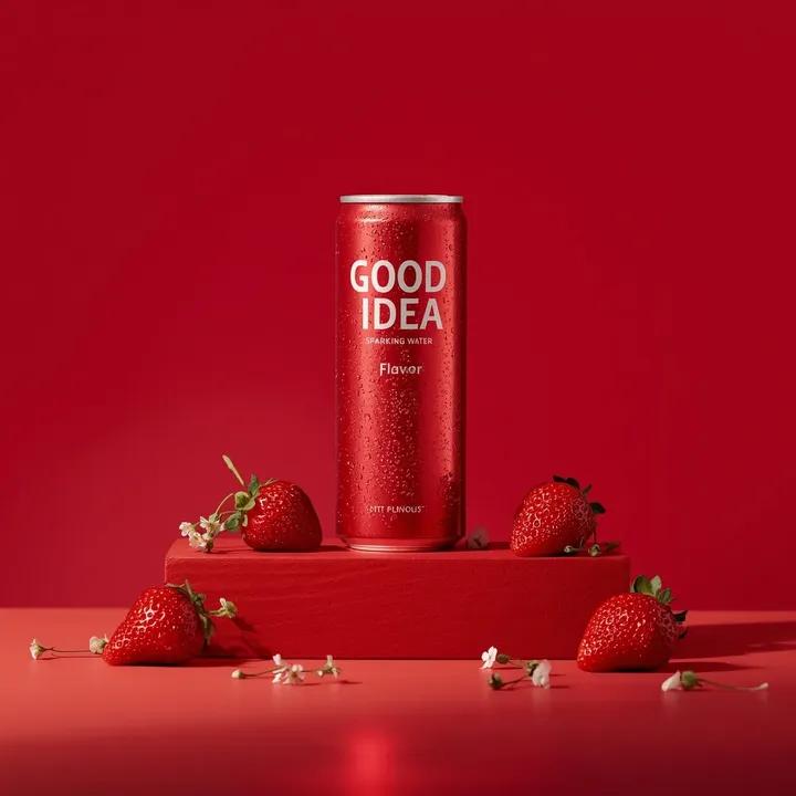 Red Sparkling Water Can Product Photo(3)