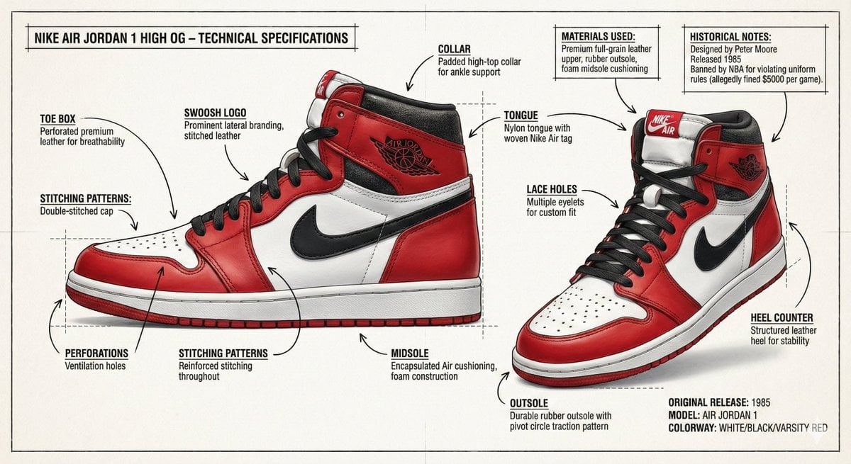 Nike Air Jordan 1 Technical Sneaker Infographic (3)