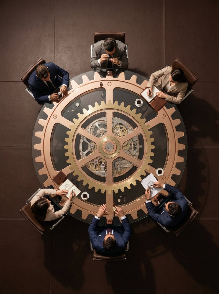 Custom Shaped Conference Table Flat Lay(4)