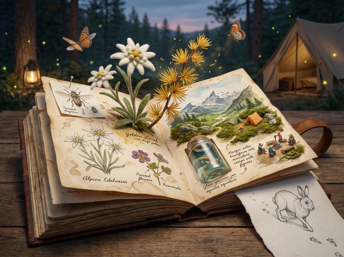 Weathered Field Journal Ecosystem 3D Scene(3)