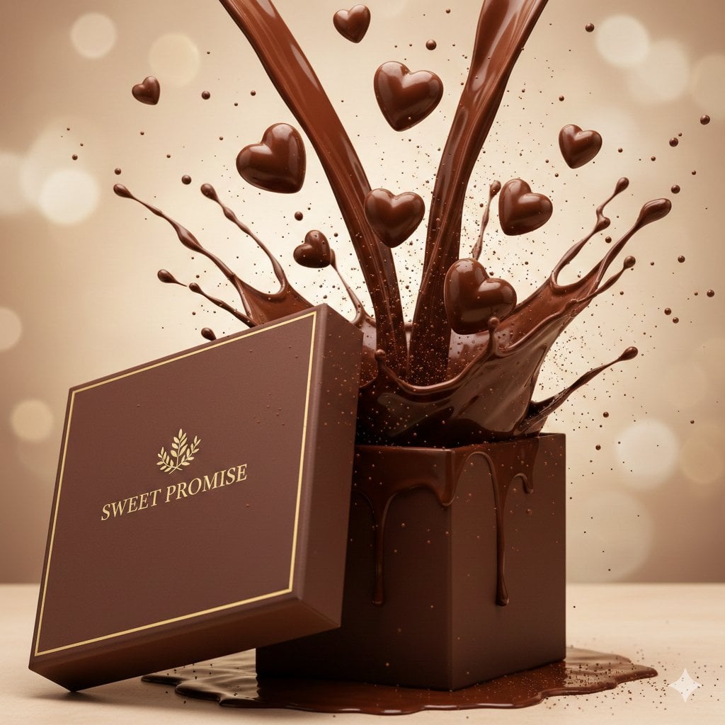 Luxury Chocolate Gift Box Molten Splash Film