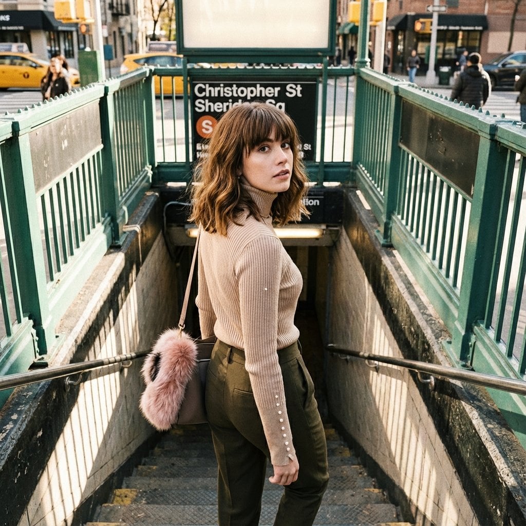 Subway Entrance Street Style Fashion Photo