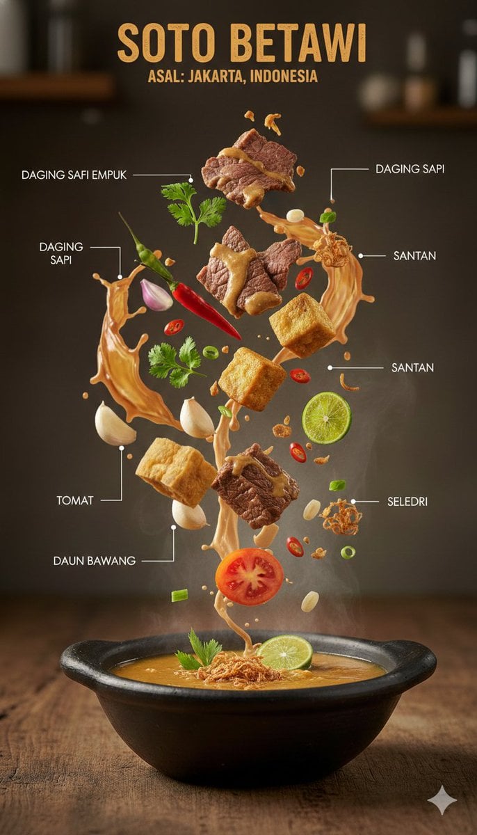Indonesian Food Infographic with Steaming Bowl(2)