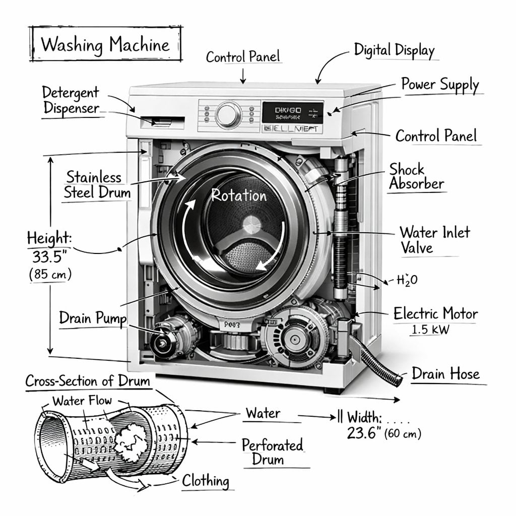 Annotated Washing Machine Cutaway Infographic(3)