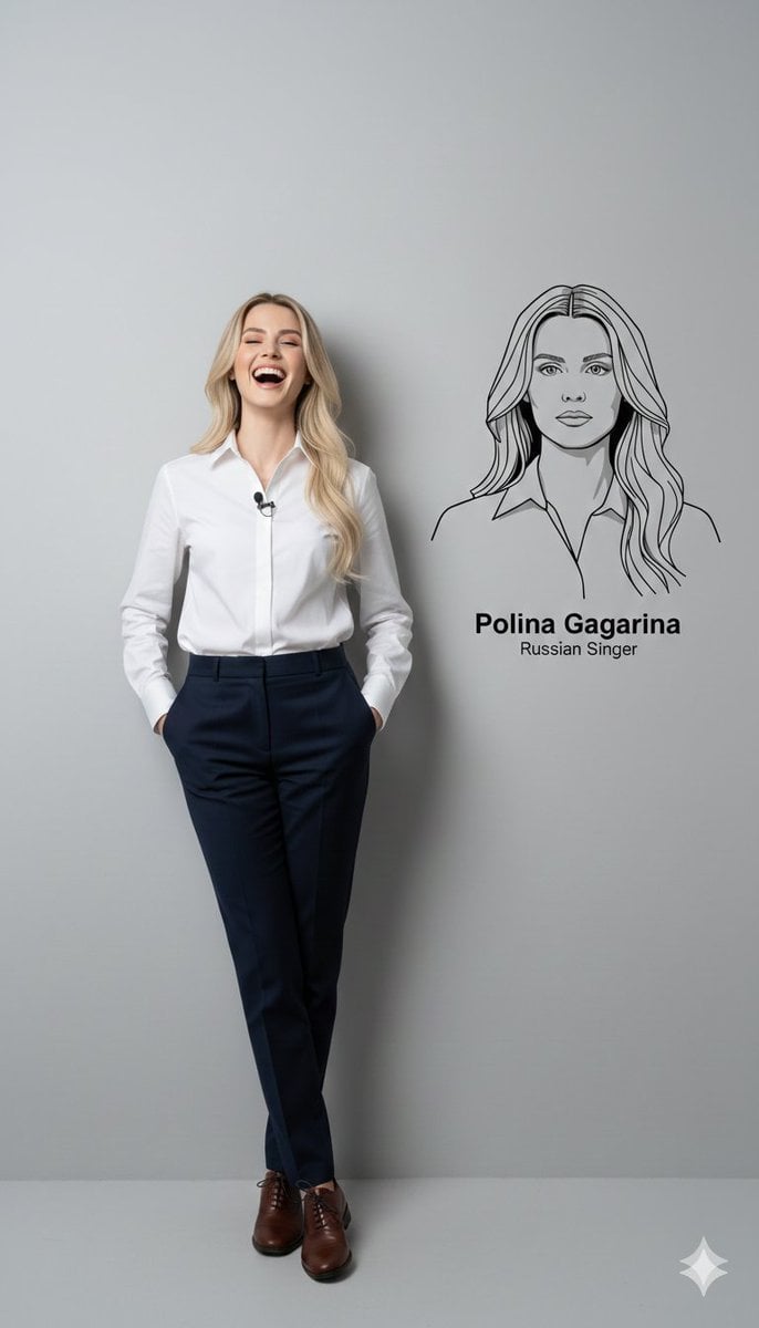 Joyful Blonde Woman Studio Portrait(2)