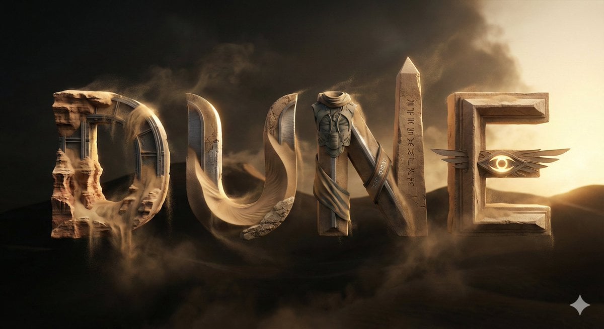 Cinematic 3D Narrative Typography in Metal and Stone