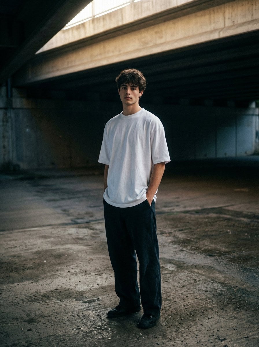 Moody Concrete Overpass Urban Portrait