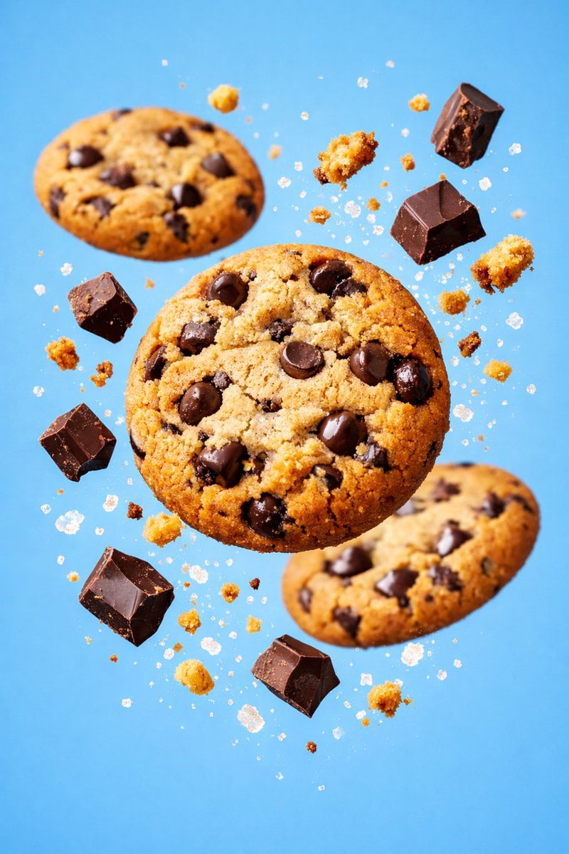Flying Chocolate Chip Cookie Hero Shot(2)