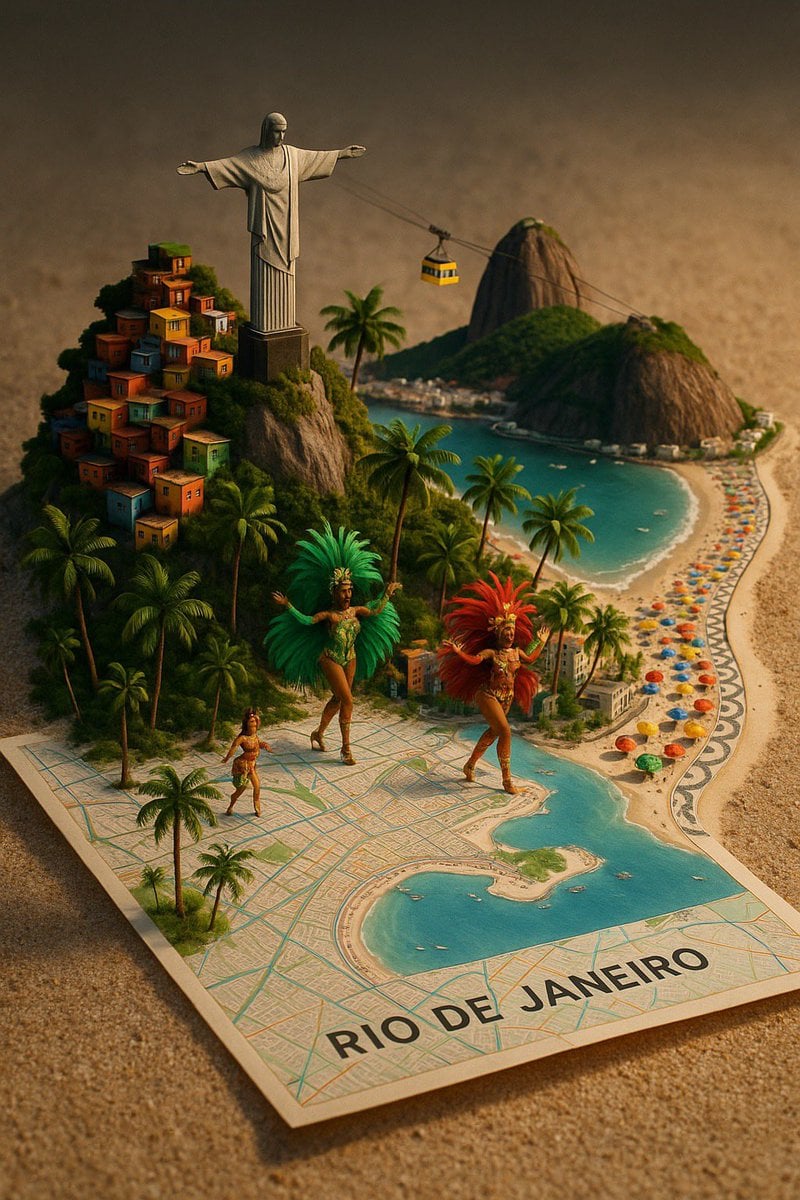Photoreal City Map Diorama 3D Illustration(3)