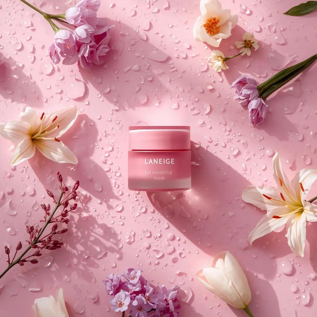 Pink Laneige Lip Mask Dewy Beauty Product Shot(3)