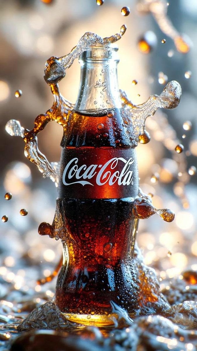 Ice-Cold Pepsi Black Can Cola Splash Product Shot(3)