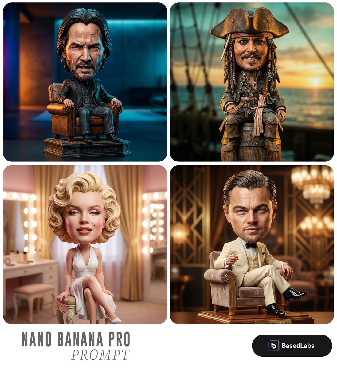 Bobblehead Caricature Figurine Product Photo